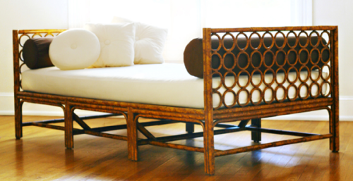 This ultra hip day bed is from Carol Gregg for red egg.
